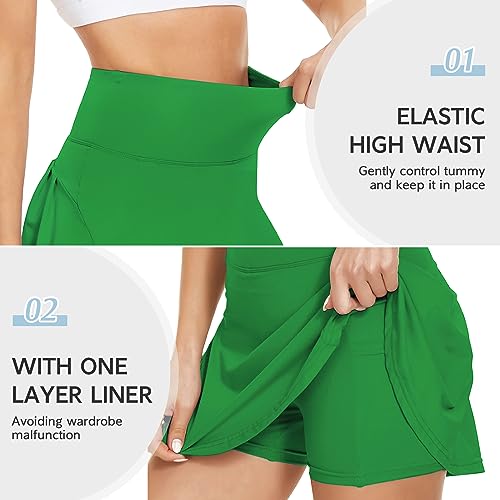 Century Star High Waisted Tennis Skirts for Women with Pockets and Shorts Womens Mini Athletic Golf Sports Running Skort4