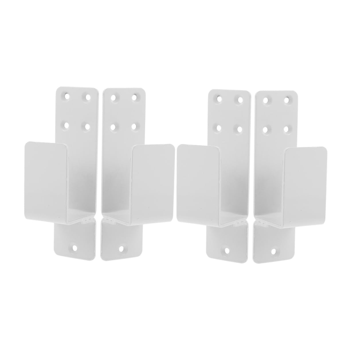 VILLCASE Supports de Barricade pour Porte en Acier Blanc Design Épais de U Stabilité Renforcée pour Porte D'entrée