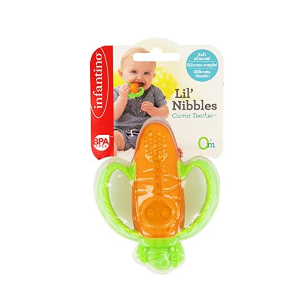 Lil' Nibblers Vibrating Apple Teether, vibrierender Apfel-Beißring, Zahnungshilfe aus weichem Silikon für die… – Bild 7