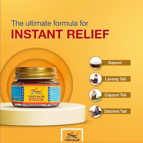 Tiger Balm Red Ointment | 9ml each | Pack of 12 | Ayurvedic Pain Relief Balm | for Effective Relief from Joint Pain, Back Pain, Body Pain, Knee Pain, Muscular Ache & Sprain | Combo Pack