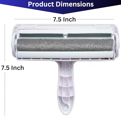Image of Roller Pet Hair Remover and Reusable Lint Roller, Cat and Dog Hair Remover for Furniture, Multi-Surface Fur Removal Tool, Remove and Dispose of Hair, Washable Lint Roller Easy to Use (Grey), Gray