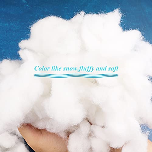 Image of BUTUZE Polyester Fiber, Premium Fiber Fill, High Resilience Fill Fiber, Stuffing for Small Dolls Part Pillow Comforter DIY, 5.3oz, Recyclable (Natural White, 150g)