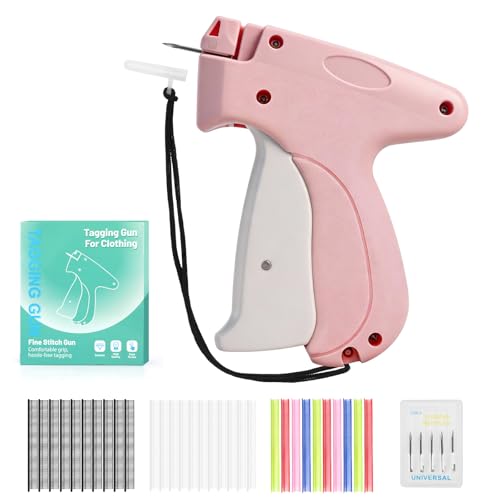 Image of Stitch Gun for Clothes, Handheld Quick Clothing Fixer | 3000 Fasteners (1000 Black /1000 White /1000 Color) + 6 Needles, for Quick Clothing Repairs, Retail Tagging, and Fabric Crafts