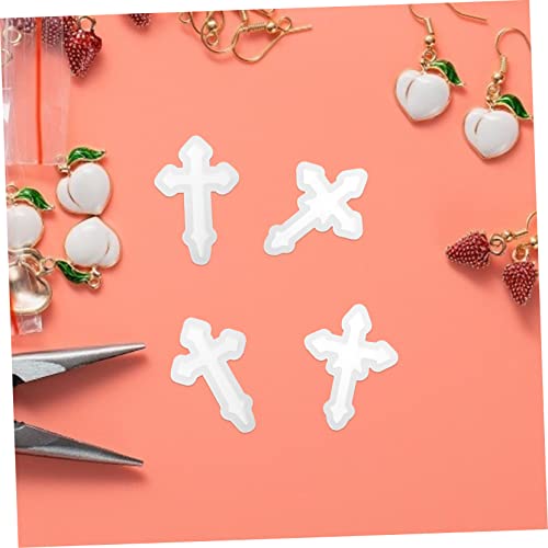 VILLCASE 8 Pçs Molde Pingente De Cruz Decoração Do Bolo Molde De Silicone Chaveiro Molde De Resina D