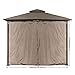 ABCCANOPY Gazebo Replacement Privacy Curtain 10' x 10' Gazebo Side Wall, Outdoor Universal Privacy Panel with Zipper (Brown, 1 Panel Only)