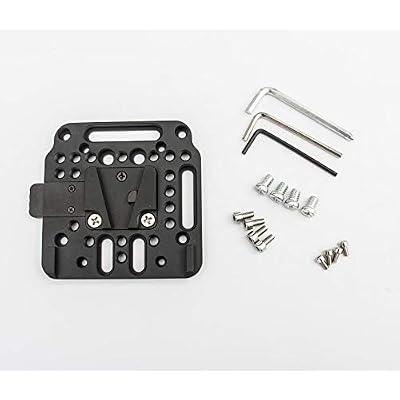 V Lock Plate Assembly kit Female V-Lock for V-Mount Batteries/DJI Ronin M MX (Black)