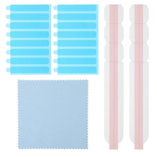 19-Piece Privacy Screen Adhesive Strips with Microfiber Cloth for Laptops and Monitors
