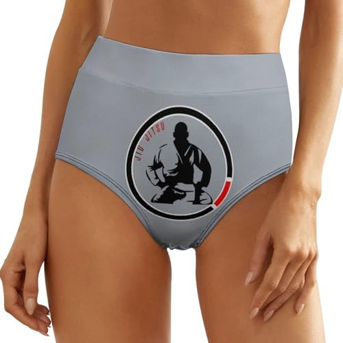 Image of Jiu Jitsu High Waisted Underwear for Women Stretch Panty Full Coverage Briefs Ladies Panties 1PC L