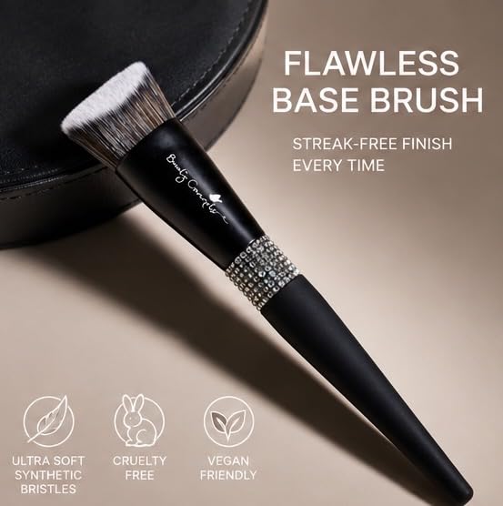 Beauty Concepts Flawless Base Brush – Premium Foundation Brush for Liquid, Cream & Powder Makeup – Dense Synthetic Bristles for Smooth Airbrushed Finish image 5