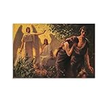Vintage Painting Poster Adam And Eve Cast Out Of Garden Of Eden By Anton Robert Leinweber Poster Canvas Wall Art Posters For Room Aesthetic And Decor Poster For Living Room Bedroom Office Decor 12x18