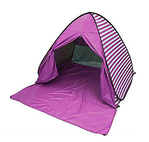 Carpa de playa automática pop up UV para 2-3 personas rosa