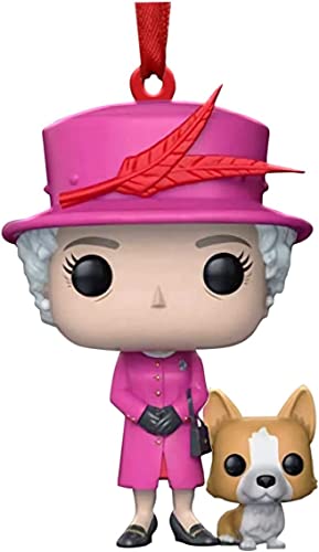 Queen Elizabeth Ii With Corgi Christmas Ornament,2022 New Cute Cartoon Pattern Hanging Ornament Keepsake,For Queen Fans Gifts, Christmas Tree Ornament (A) #TOP13