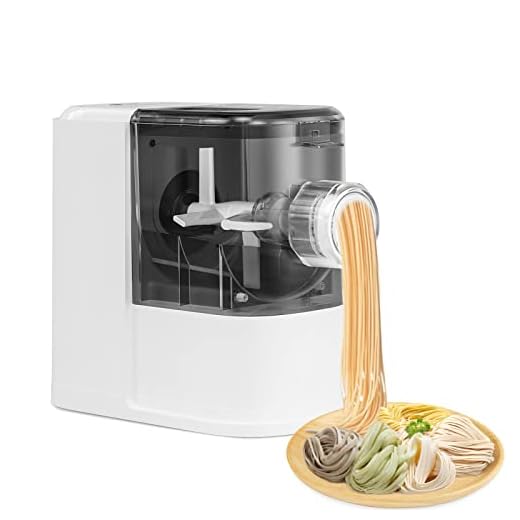 Frossvt Electric Pasta Maker - Automatic Noodle Making Machine with 8 Pasta Shapes, Noodle Maker Machine with Child Lock, Cleaning Tools and Heat Vents, Extrudes Homemade Pasta in 10 Minutes