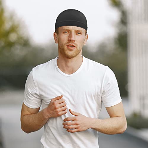 Image of 6 Pcs Skull Cap Sweat Wicking Helmet Liner Breathable Cycling Beanie Running Sports Hat Cooling Head Wraps for Men