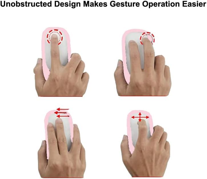 Image of RAYA Silicone Case Cover for Apple Magic Mouse 1 /2, Shockproof & Scratchproof, Light Pink