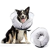 kathson Dog Cone Soft Inflatable Dog Collar for Dogs After Surgery to Prevent Licking and Scratch...