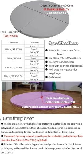 Tapis de danse sur poteau antichoc pour éviter les blessures