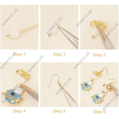 Kit de démarrage bijoux à offrir : 10 paires breloques lapin de Pâques