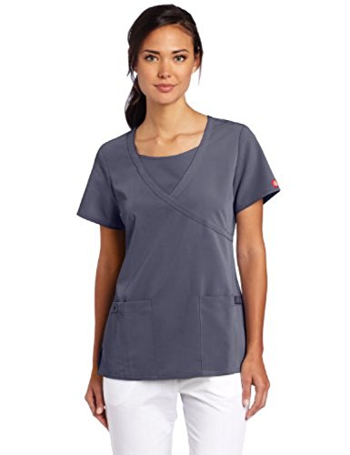 Dickies Scrubs Women's Xtreme Stretch Junior Fit Mock Wrap Top