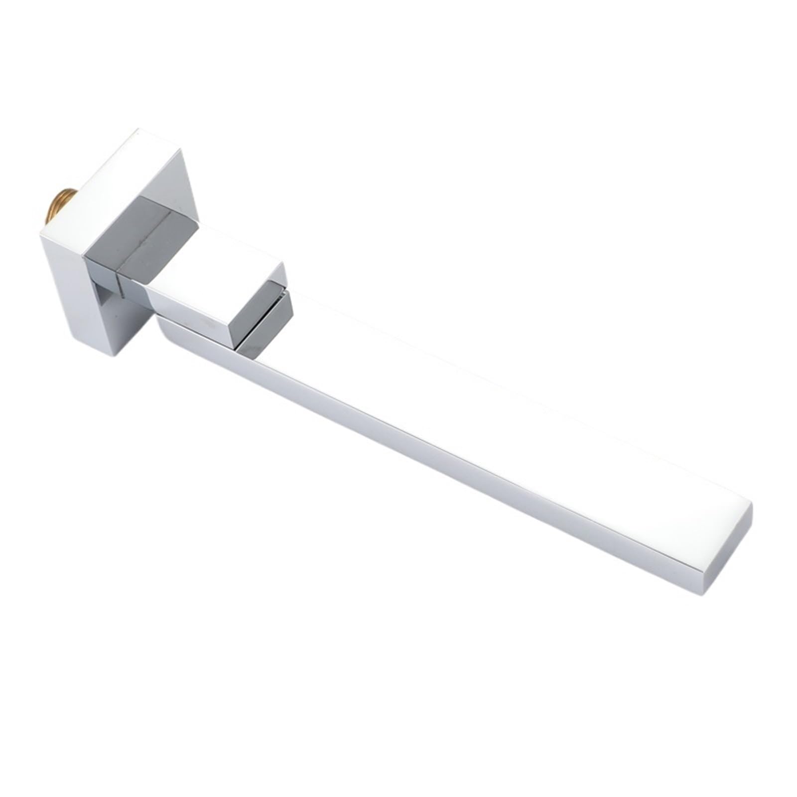 Wtaxbh Color1 Outside Tap Brass Mixer Faucet Wall-Mounted Brushed Gold Round Square 180 Degree Rotary Folding Spout Bathroom Sink Concealed(Color1)