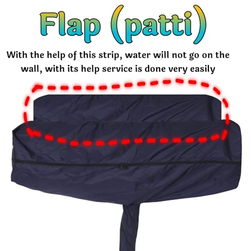 Image of FIVA AC Service Cleaning Cover for Split AC Indoor Unit | Waterproof Reusable Service Bag for Washing & Coil Cleaning | Dust & Splash Proof | Easy Fit for Home & Professional Use (Tpu Blue, 44)