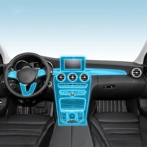 Film TPU Mercedes Classe C W205 protection anti-rayures console centrale