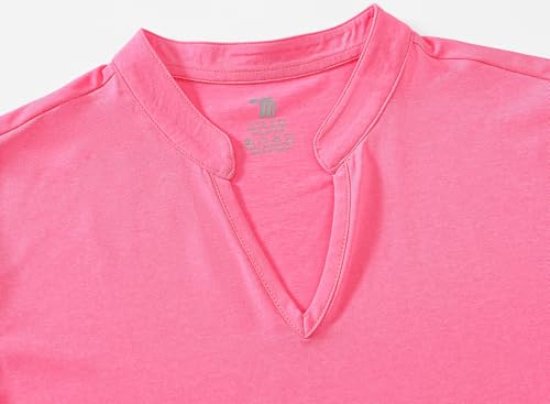 Image of BGOWATU Women's Golf Polo T-Shirts Sleeveless V Neck Collarless Tennis Shirts UV Protection Quick Dry Lightweight