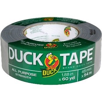 Image of Bulk All Purpose Duct Tape, Gray, 1.88 inchx60yd: Duck Brand 394475 (96 Duct Tape Rolls)