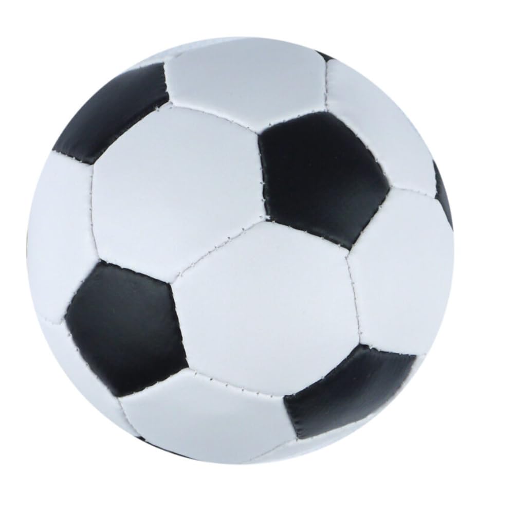eMKay® Pack of 1 Soft Mini Football (Black/White) – 9cm Lightweight Foam-Filled Stitched Ball for Kids – Indoor & Outdoor Play Ball – Safe, Soft Toy Football for Boys & Girls