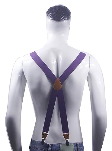 Image of Adjustable Elastic Suspenders for Men's and Women's with X Back Suspenders for Casual & Formal