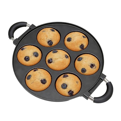 Molde para donuts de aluminio con 7 cavidades antiadherentes para horno y freidora de aire 2