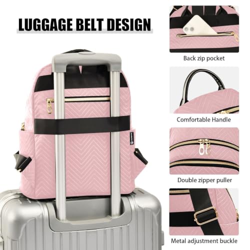 Image of ALAZA Rose Pink Small Backpack Purse for Women Travel Bag Fashion Daypack Back Pack Shoulder Bag