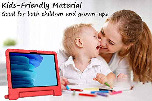 Ltrop Kids Case For Samsung Galaxy Tab A7 10.4 Inch(2022/2020),Galaxy Tab A7 10.4 Case,Shockproof Convertible Handle Stand Case For Samsung Galaxy Tab A7 10.4(Model Sm-T500/T503/T505/T507/T509), Red #TOP6