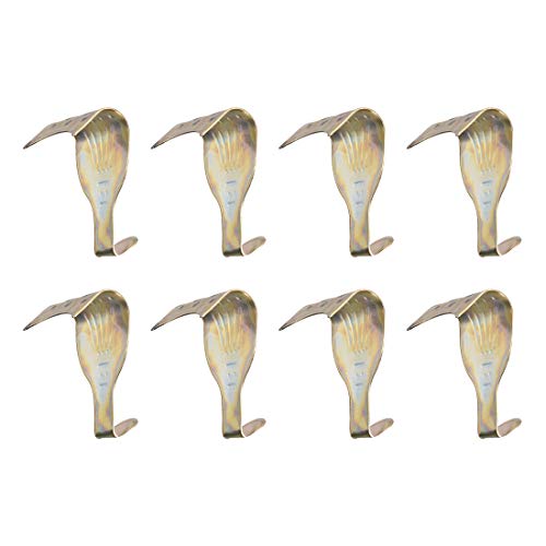 Image of uxcell Solid Picture Hooks Hangers Rail Hanging Hook Color Zinc-Plated 52mmx34mm Bronze 8pcs