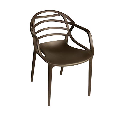 Image of CELLO Atria Chair (Brown) | Strong and Durable | Easy to Clean | Chair for Living Room, Bed Room, Kitchen, Office Room, Outdoor | 3 Years Warranty