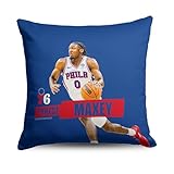 Northwest Philadelphia 76ers Tyrese Maxey NBA Throw Pillow 18x18 inches