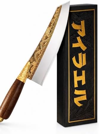 Chef's Knife with Dragon Etched Design, Professional Chef Knife 8...
