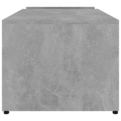 Table basse gris béton de salon rectangulaire en bois d'ingénierie design