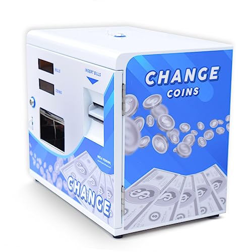Image of Dollar Bill Changer Machine - Adjustable Coin or Token for Vending Business, Slots, Arcades, Laundry Stores Accepts Various Denominations to Dispense US Quarters /Tokens - Fits 3000 Coins