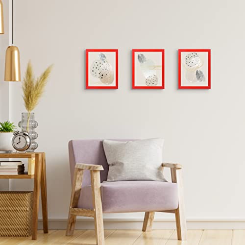 Wyooxoo 8X10 Picture Frames Set Of 2, Red Solid Wood Photo Frames Colorful Frame With Hd Plexiglass For Tabletop Display Or Wall (8" X 10" (2 Pack), Red) #TOP6
