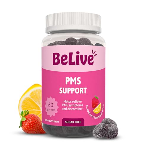 BeLive PMS Support Gummies Supplement – Helps Relieve...
