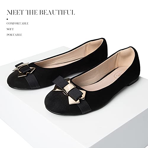 WFL Women's Flats Round Toe Slip on Comfort Walking Ballet Flat Shoes2