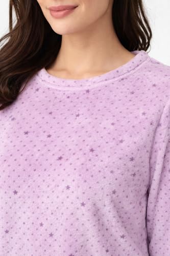 Image of CAMEY Women's Printed Full Sleeve Round Neck /V-Neck Top and Pajama Pants with Pockets