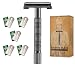 VIKINGS BLADE The Chieftain JR Double Edge Safety Razor, Meteorite Gray (Slim & Mild)