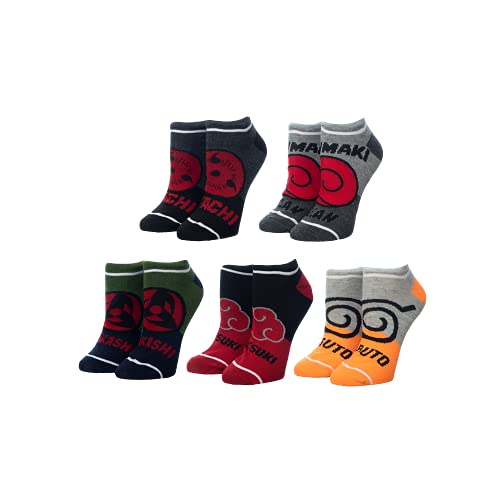 Naruto Character Ankle Socks (5-Pack)