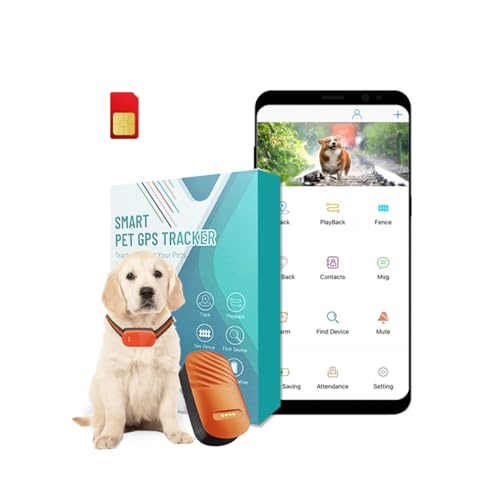 FETACA Smart 4G Pet GPS Tracker for Dogs, Small Cats & Other Anim...