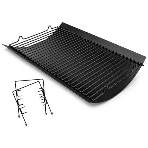 Hisencn 20 inch Ash pan for Chargriller 5050 5072 5650 2123 Charcoal Grills Char-Griller Model 200157 Replacement Part with 2pcs Fire Grate Hanger 20 Drip Pan