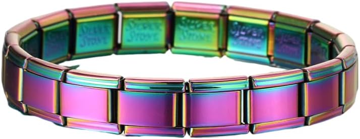 jkahh メンズ レディース 幅9mm ゴムブレスレット ステンレススチール バングル リンク チェーン 手持ち DIY メイキン