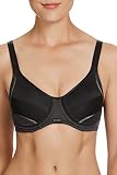 Berlei Women's Electrify Underwire Sports Bra, Black Mesh, 14E