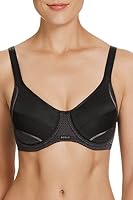 Berlei Women's Electrify Underwire Sports Bra, Black Mesh, 12C